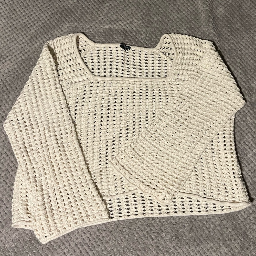 Women's Square Neck Pointelle
Pullover Sweater - Wild Fable
Striped XXL